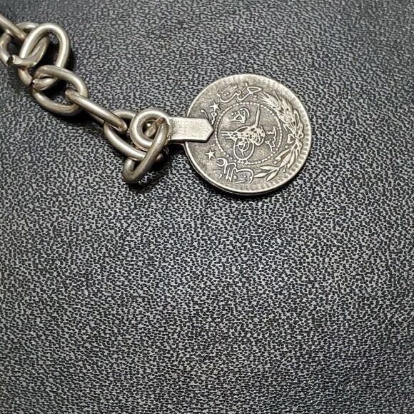 *Sale* Silver tone swirl with black cord bracelet - Picture 7 of 8